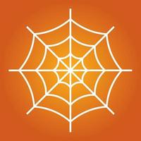 Ilustración simple de telaraña para feliz día de halloween vector