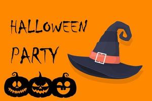 Happy Halloween logo banner in orange colors for Halloween day vector