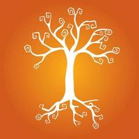 Simple illustration of monster tree Concept for Halloween day vector