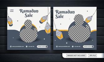 Folleto o banner de redes sociales para publicación de Ramadán. vector
