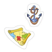 These are colored stickers anchor and treasure maps