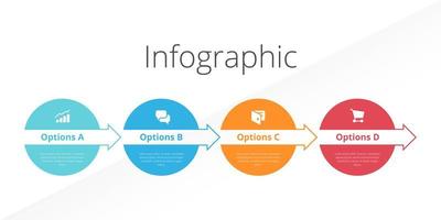 step infographic arrow process for presentation vector