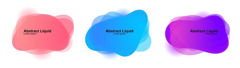 Abstract liquid shape modern banner template.