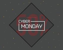Cyber Monday Discount Template Vector