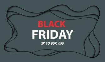 Black Friday Discount In Paper Style vector