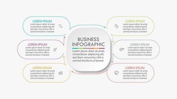 Plantilla de fondo de infografía de ciclo económico vector