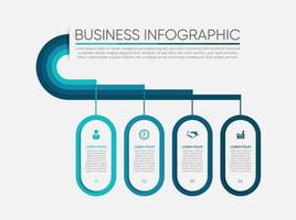 Business infographic background template vector