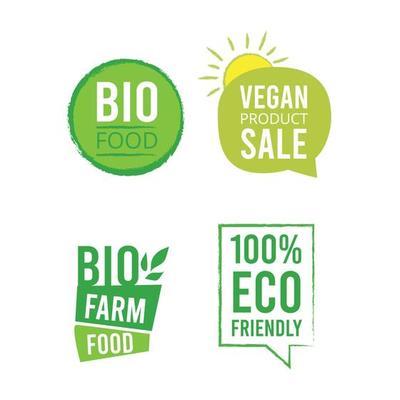 Eco healthy fresh food label