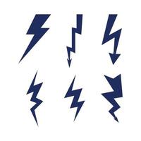 Electrical symbols thunder flashes storming bolt electric flash vector