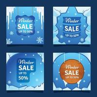 Winter Sale Social Media Template vector