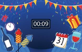 New Year Countdown Background vector