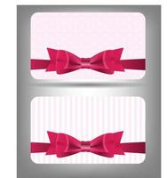 Card with bow and ribbon. Vector illustration