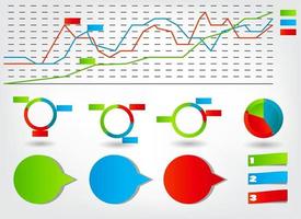 concepto de coloridos carteles circulares con flechas para diferentes b vector