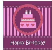 Birthday card with copy space vector