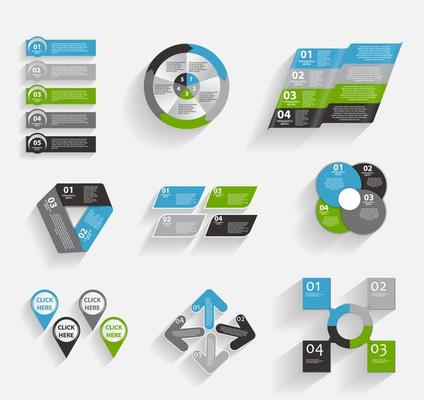 Collection of Infographic Templates for Business Vector Illustration