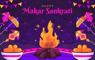 Makar Sankrati Background vector