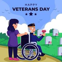 Veteran Pilgrimage on Veterans Day vector