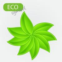 Environmental icon with plant. Vector illustration