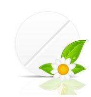 Herbal pill icon.Environment background vector illustration