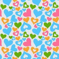 valentine seamless hearts pattern vector