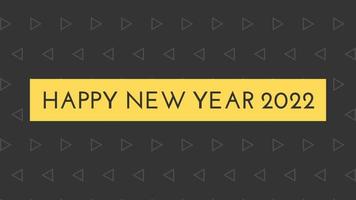 Happy New Year 2022 Black background with colored lines and HAPPY New year in the center Display Style - free for commercial use video