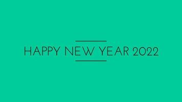 Happy New Year 2022 Green screen background with colored lines and HAPPY New year in the center Lines Style - free for commercial use video