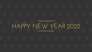 Happy New Year 2022 Black background with colored lines and HAPPY New year in the center Lines Style - free for commercial use video