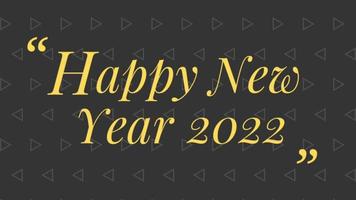 Happy New Year 2022 Black background with colored lines and HAPPY New year in the center Quoted Style - free for commercial use video