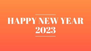 Happy New Year 2023 Gold background with colored lines and HAPPY New year in the center Dash Style - free for commercial use video