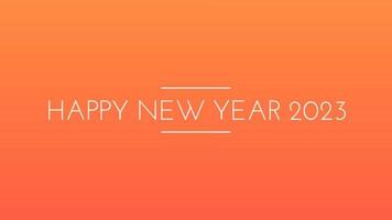 feliz año nuevo 2023 fondo dorado con líneas de colores y feliz año nuevo en el estilo de líneas centrales - gratis para uso comercial video
