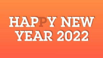 Happy New Year 2022 Gold background with colored lines and HAPPY New year in the center Stop motion Style - free for commercial use video