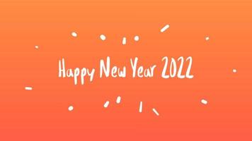 Happy New Year 2022 Gold background with colored lines and HAPPY New year in the center Splash Style - free for commercial use video