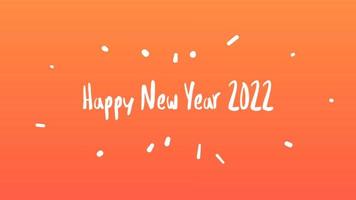 Happy New Year 2022 Gold background with colored lines and HAPPY New year in the center Splash Style - free for commercial use video