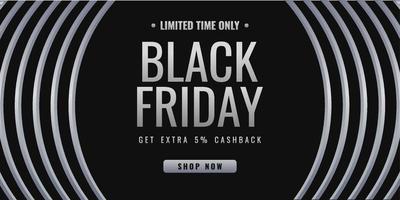 Limited time only Black friday sale background banner vector