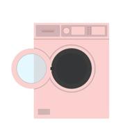 lavadora objeto vectorial de color semi plano vector