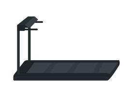 Gym treadmill semi flat color vector object