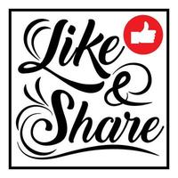 Like and Share Icon Vector