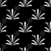 dandelion, seamless b-w vector