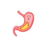 stomach healthy stomach sick set vector