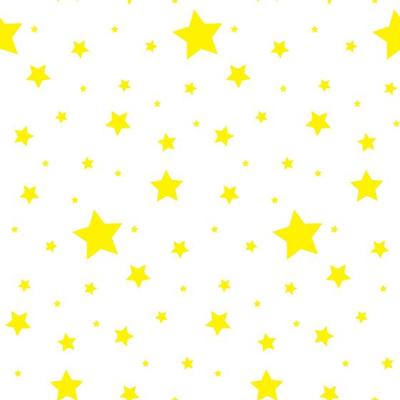 Vector seamless pattern with stars. Colorful background. Simple creative print for clothes, web, greeting cards, gift wrap and design. Yellow stars on white board. Night sky, astrology and astronomy