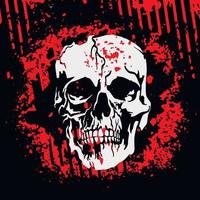 Gothic sign with skull, grunge vintage design t shirts vector