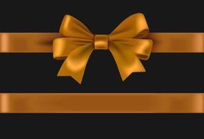 Golden ribbons set. Realistic vector illustration