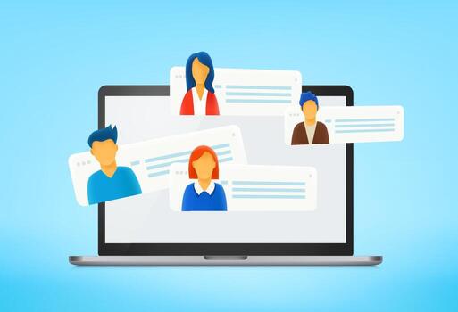 Making conference via modern computer vector