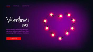 Valentinea day greeting banner template vector