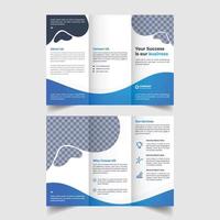 Corporate business service or multipurpose trifold brochure design vector