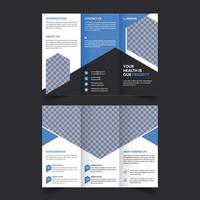 Minimalist health care medical trifold brochure design vector