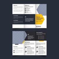 Corporate business or professional purpose trifold brochure design vector