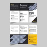 Corporate business service or multipurpose trifold brochure design vector