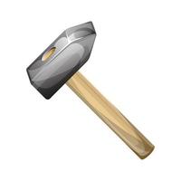 image of a hammer isolated on white background vector