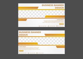 simple modern gradient business banner template vector